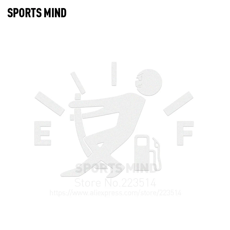 Забавная Автомобильная наклейка Sports Mind светоотражающая виниловая на топливный