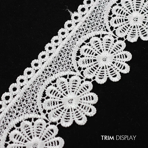 Вышитый белый вязаный крючком мотив кружева Венецианская искусственная отделка