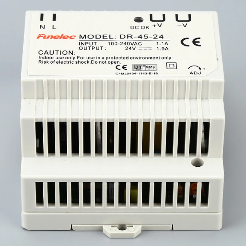 Импульсный источник питания 45 Вт Din рейка монтажный одиночный выход 12V3. 5A 5V5A DR-45-24V2A AC в DC трансформатор