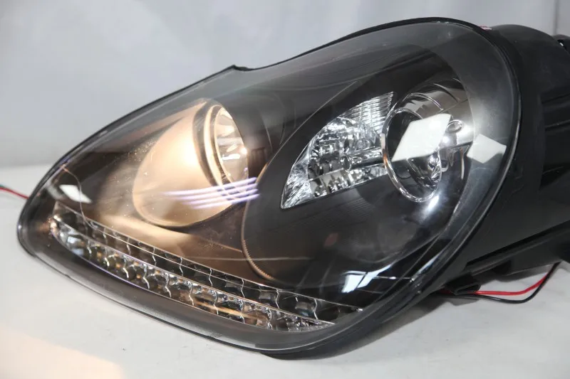 Светодиодный головной фонарь для Porsche Cayenne, передние фары 2004, 2005, 2006 лет, передние фары с дневными ходовыми огнями