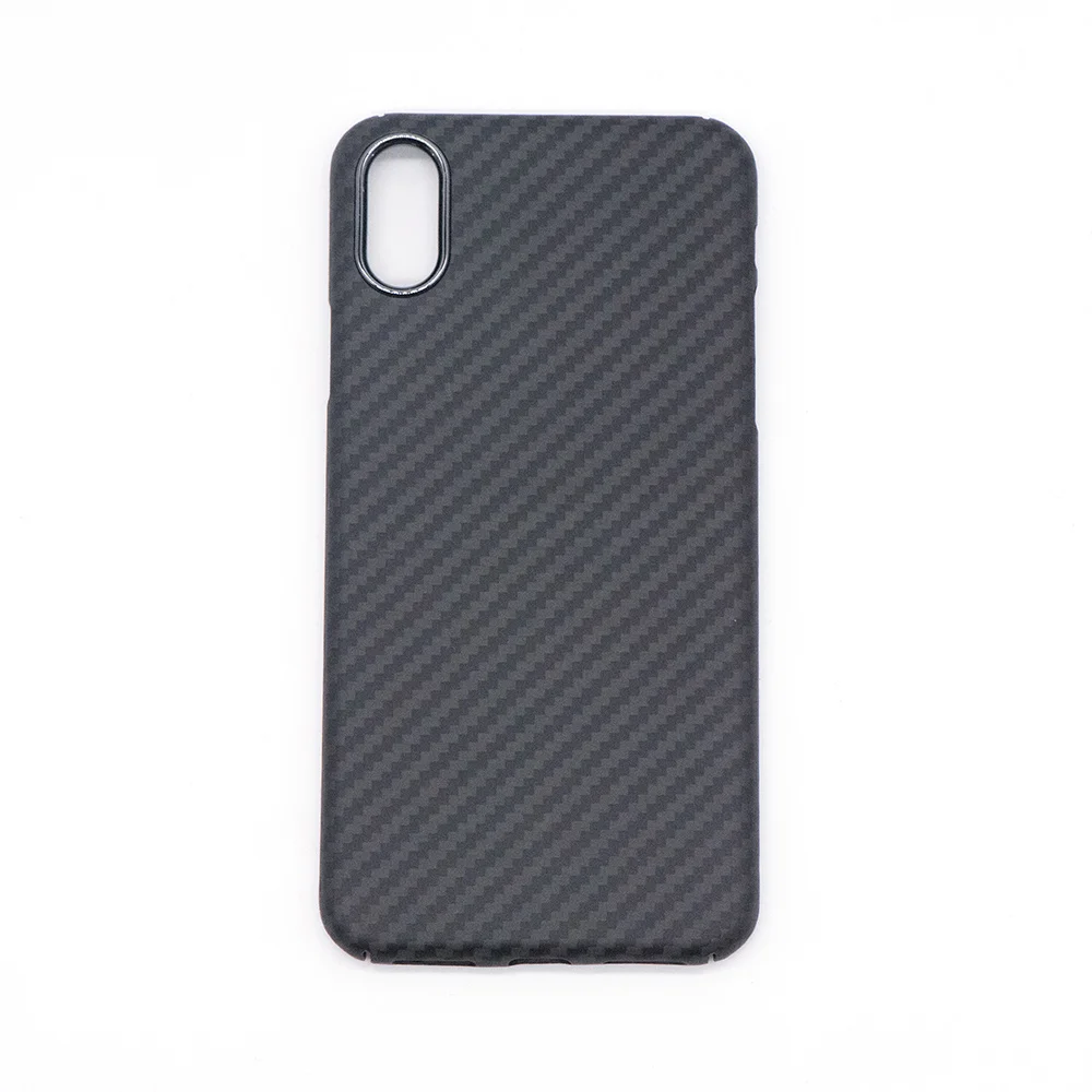 Black - Silver Ring Ультратонкий чехол из красного арамидного волокна для iPhone X XS, роскошный чехол из углеродного волокна для iPhone XR XS MAX, чехол - Цвет: Black - Silver Ring