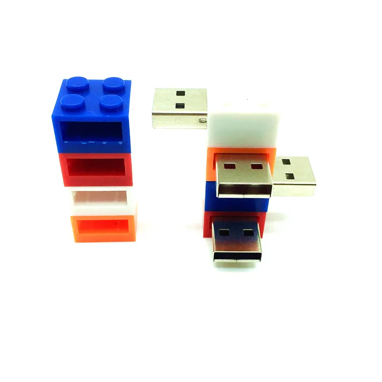 Pendrive мультфильм строительные блоки usb 2 0 флэш накопитель силиконовый 4 ГБ 8 16 32 64