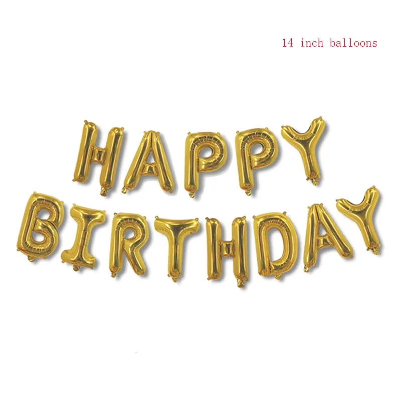 14inch gold FELIZ cumpleaños письмо воздушный шар из фольги Испания Happy birthday Алфавит шар День рождения украшения детей Baby Shower шарики - Цвет: 14inch gold