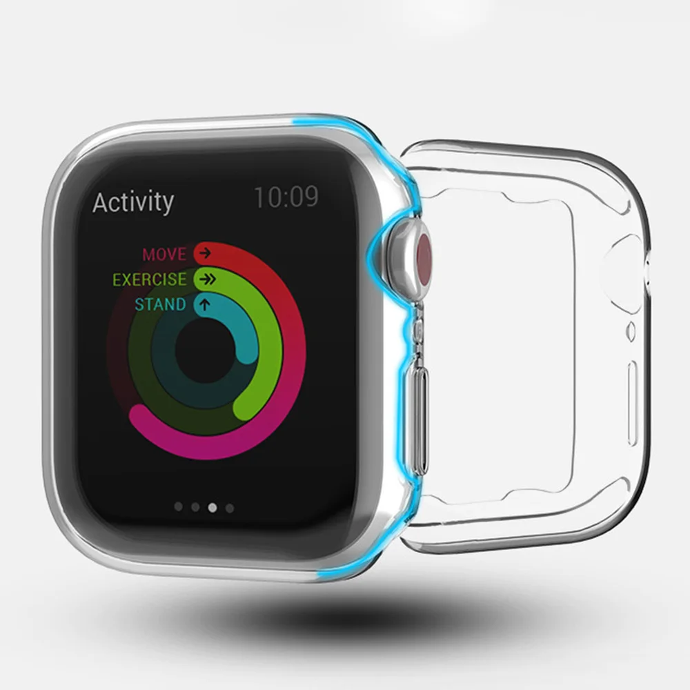 Защитный чехол из ТПУ для Apple Watch 4 шт. защитный iwatch 40 мм 44 прозрачный Полный i watch |
