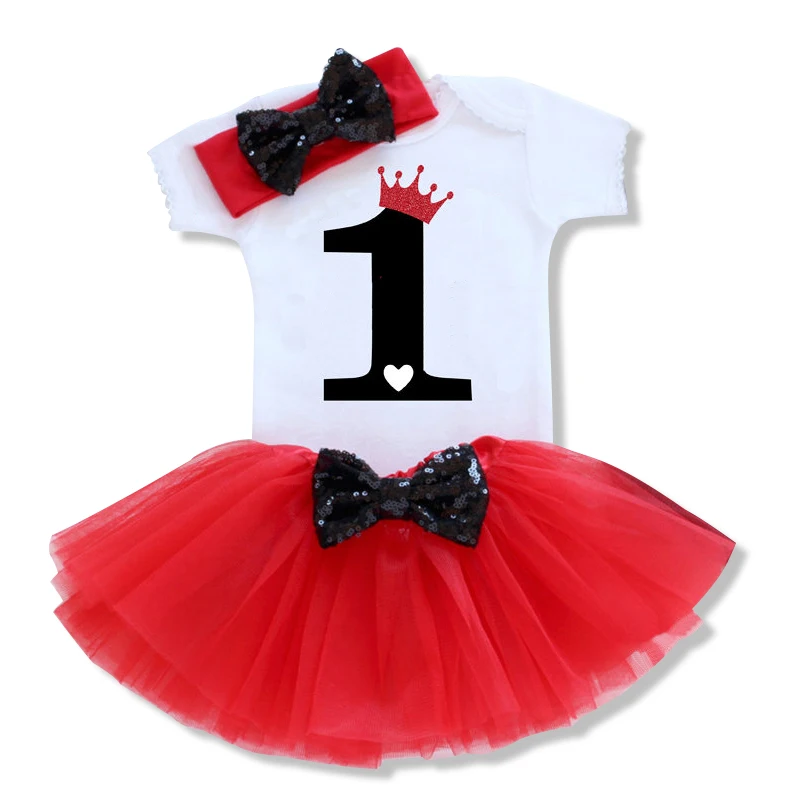 1st Летняя одежда для маленьких девочек От 1 до 2 лет, подарок на день рождения, одежда для детской вечеринки, платья для девочек, одежда детское платье-пачка в горошек - Цвет: 1st