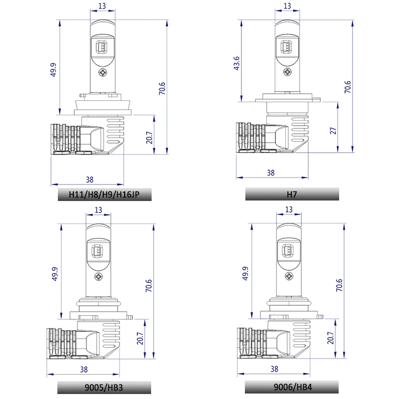 CNSUNNYLIGHT светодиодный H11 H8 H16 H7 9005 9006 9012 Altra мини тонкий светодиодный фонарь для автомобильных фар 6500K холодный белый+ 200% более яркие лампы, пара