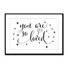 Без рамки вы так любимы Цитата Холст Искусство Печать постер Настенная картина для украшения дома гостиной LZ297