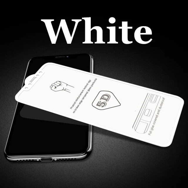 White 1 шт 5D изогнутый экран протектор для huawei P Smart закаленное стекло для huawei P Smart Анти-Царапины полное покрытие краев пленка - Color: White