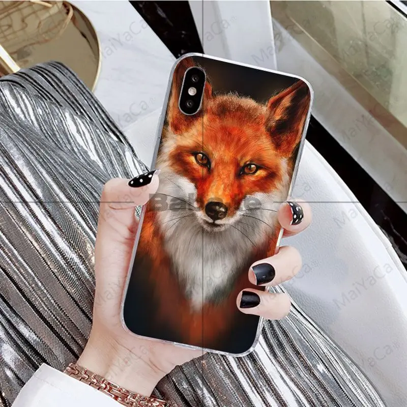 Babaite животное енот лиса красочные милые аксессуары для телефонов Чехол для iPhone X XS MAX 6 6S 7 7plus 8 8Plus 5 5S XR