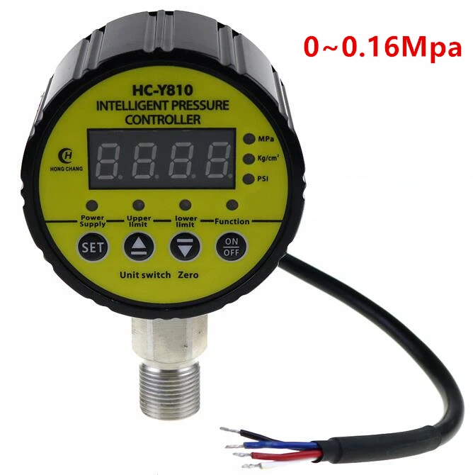 

AC220V 0- 0.16MPA Digital electric contact pressure gauge digital pressure gauge radial leakage short circuit protection