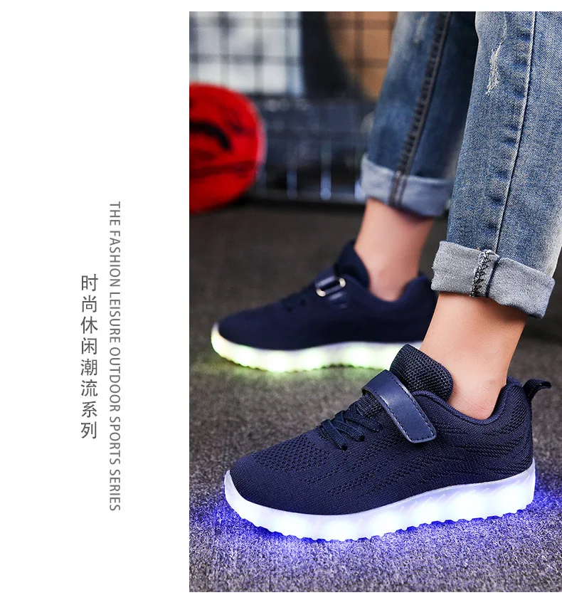 Size25-37; Детские светящиеся кроссовки с USB; светящаяся детская обувь с подсветкой; тапочки с подсветкой для девочек; обувь для мальчиков