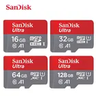 Карта памяти MicroSD SanDisk, 128 ГБ, 64 ГБ, 32 ГБ, 16 ГБ, Ultra A1, microSDHCSDXC UHS-I, 98, МБс.-100, МБс., TF-карты для смартфона