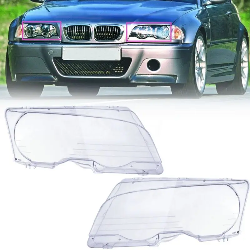 

Lens Headlight Covers Replacement 63128382191 Clear 1 pair Light Shell