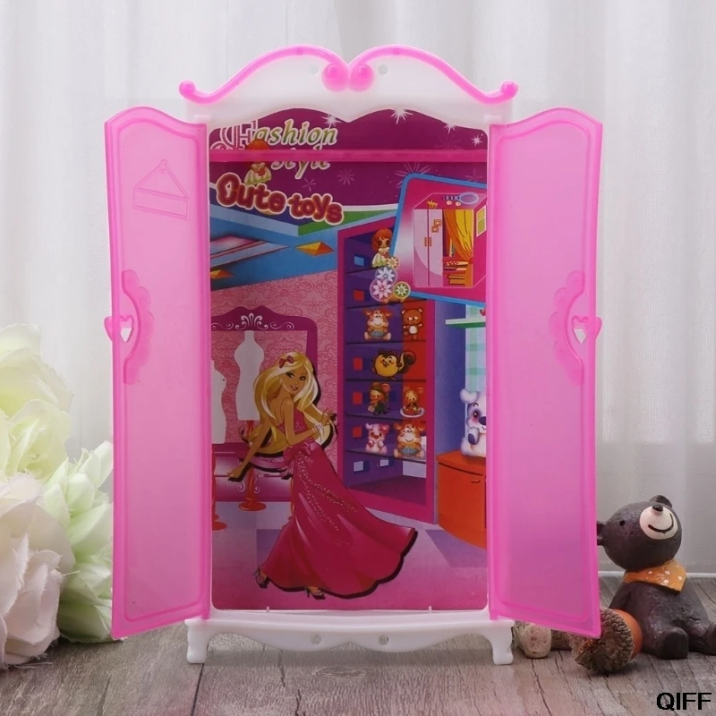 Принцесса мебельный шкаф куклы Барби игрушки Кукольный дом шкаф игрушки аксессуары