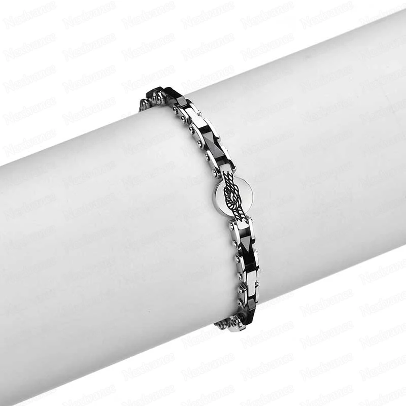 Style3 black Nextvance, подвеска в виде руля из нержавеющей стали, браслеты с якорем, черно-белые керамические браслеты, браслеты для унисекс, навигационные подарки - Окраска металла: Style3 black