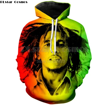 color as the picture PLstar Cosmos дропшиппинг Новая мода толстовка рэгги Боб Марли принт 3d Мужская wo Мужская Повседневная Толстовка в стиле хип-хоп - Цвет: color as the picture