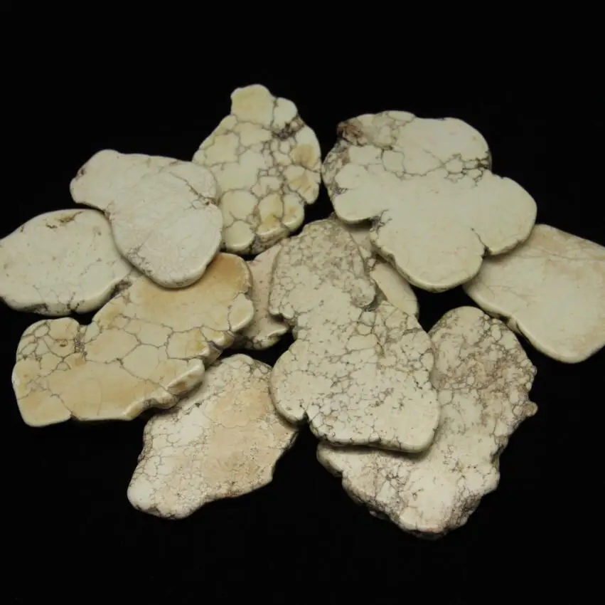 Бусины свободной формы из белого говлита без отверстий 55-90 мм 10 шт./лот | Украшения