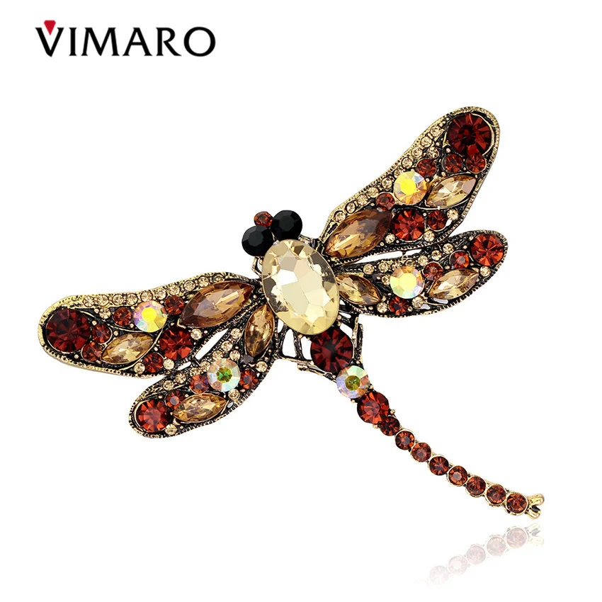 Vimaro животных Брошь &quotСтрекоза&quot воротник Булавки Броши-Для женщин-Broche брохес