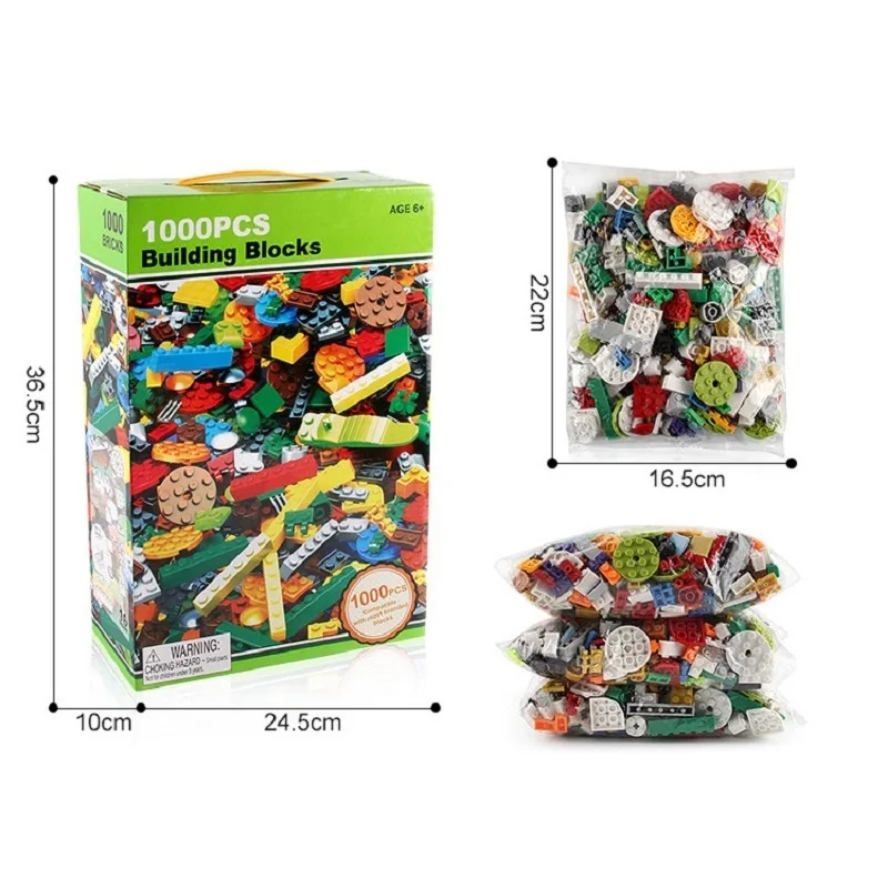 1000PCS-Style A 500-1000 шт Строительные блоки DIY креативные строительные кирпичики город Блоки строительные игрушки Brinquedos игрушки для детей подарок - Цвет: 1000PCS-Style A