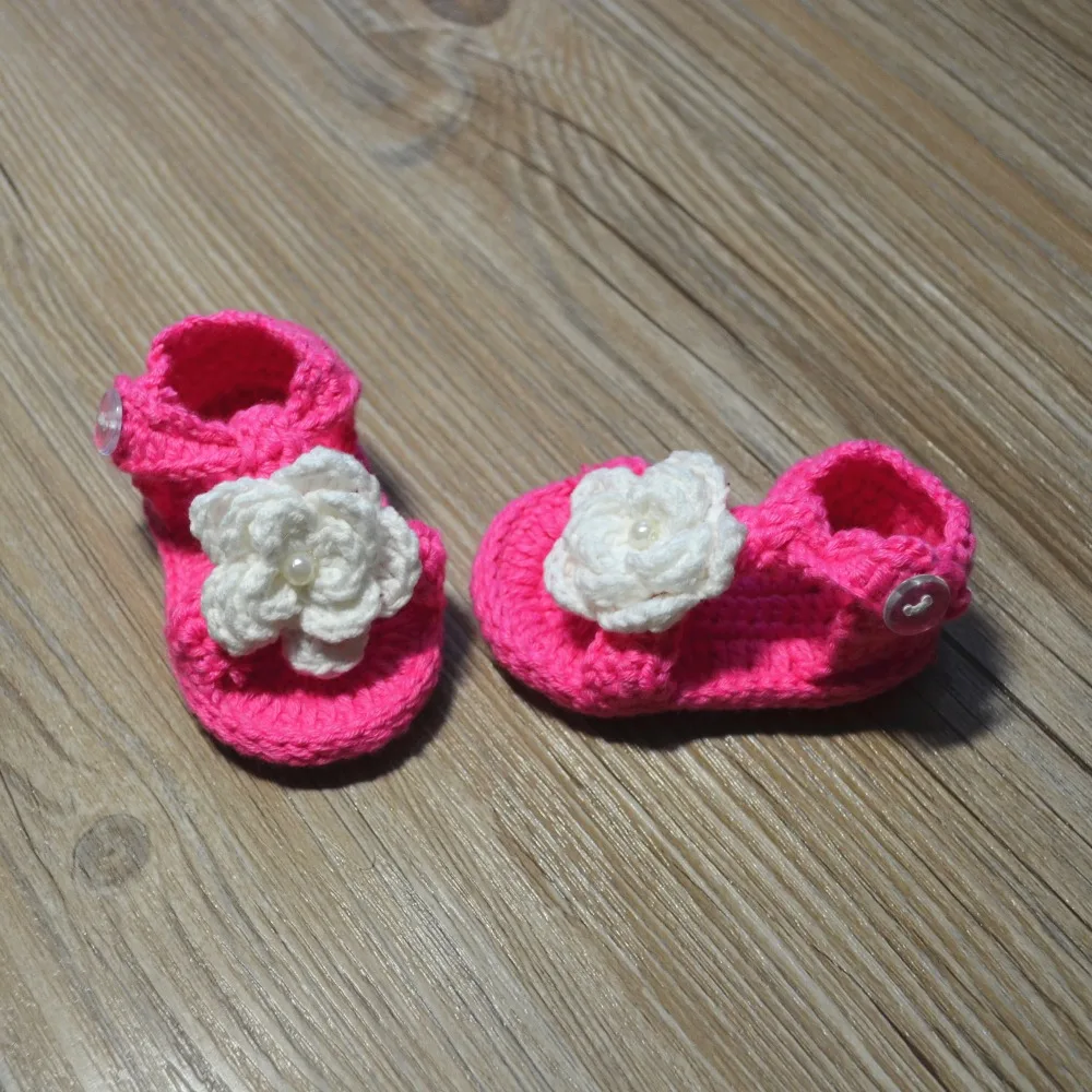 QYFLYXUEQYFLYXUE-вязаные детские ботинки вязаные Детские Тапочки балерины Крестильная