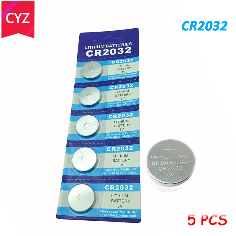 15 шт./лот 3 карты CR2032 в батарея для монет литий ионный аккумулятор DL2032 часы игрушки