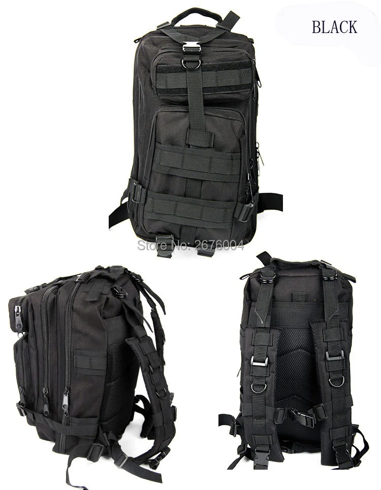 Tactical Molle 3P Assault Backpack Outdoor Sports Military Camping Hiking Climbing Rucksack Trekking Hunting Bag