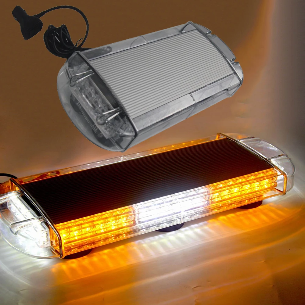 

HEHEMM 48W LED Car Roof Strobe Lamp Magnetic Mounted Warning Light Bar for Emergency Vehicle 12V 24V