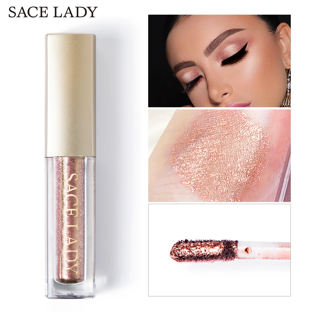 SACE LADY 10 видов цветов Жидкий блеск Тени для век водостойкие минеральные блестящие