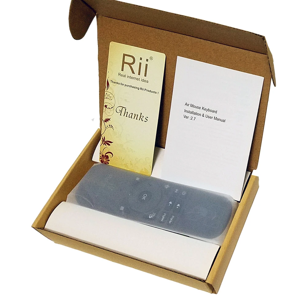100 шт./DHL оптовая продажа Rii i7 Mini Air Mouse 2 4 ггц беспроводной встроенный 6 осевой