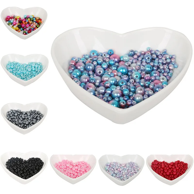 4mm-10mm Approx 350pcs/bag Random Mix ABS Pearl Imitation Plastic Beads For Arts Sewing DIY Apparel Fabric Garment | Дом и сад
