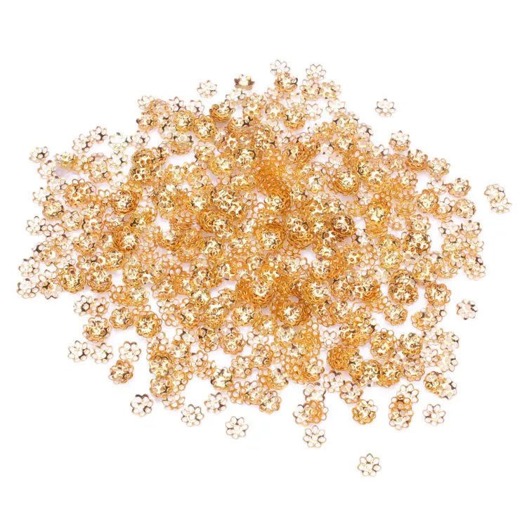 MEIBEADS 1000 шт./лот изысканный 6 цветов полый цветок бусины колпачки браслет для