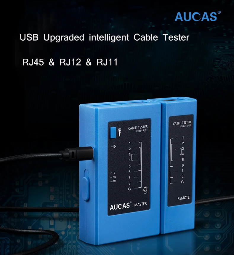 AUCAS Профессиональный сетевой Кабельный тестер rj45 RJ11 сетевой LAN Ethernet RJ45 Кабельный тестер инструмент LAN Сетевой Инструмент Ремонт сети