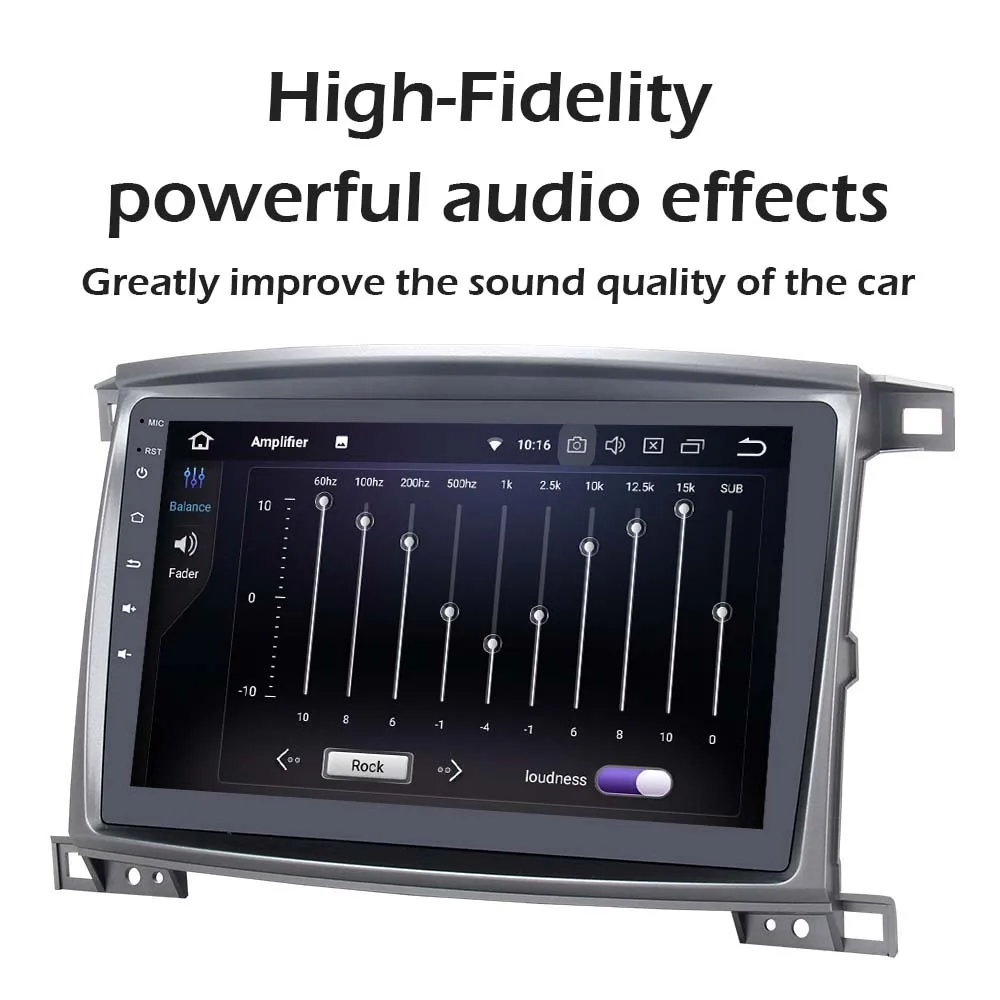 Автомагнитола на Android 9 0 для Toyota Land Cruiser 100 2003 с 10 2 дюймовым IPS экраном Bluetooth GPS