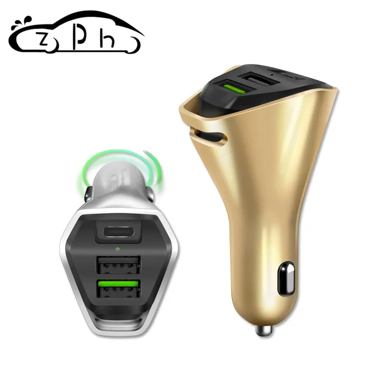 QC3.0 двойной зарядное устройство USB мощность 12-24 в прикуриватель Зажигалка на электропитании быстрое автомобильное зарядное устройство мощность 2 порта для iphone samsung huawei