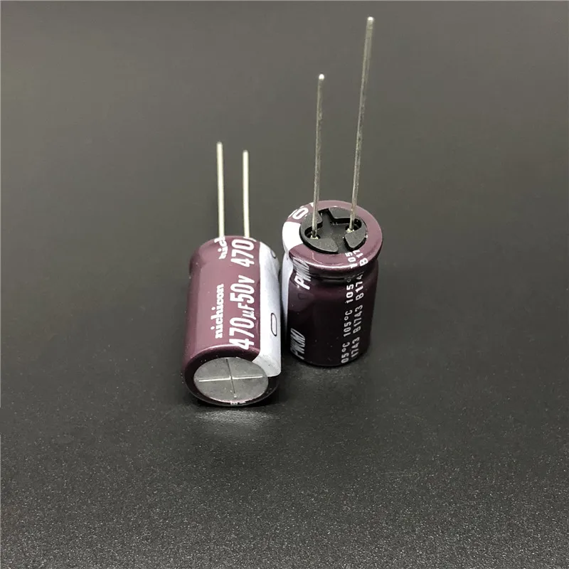 10pcs 470uF 50V NICHICON PW Series 12.5x20mm Low Impedance Long Life 50V470uF Aluminum Electrolytic capacitor | Электронные