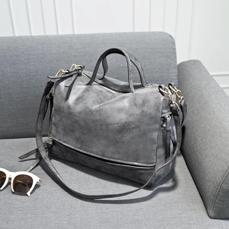Classic Vintage Women Shoulder Bags Scrub Leather Handbag Luxury Designer Messenger Crossbody Bag Female WBS239 | Багаж и сумки