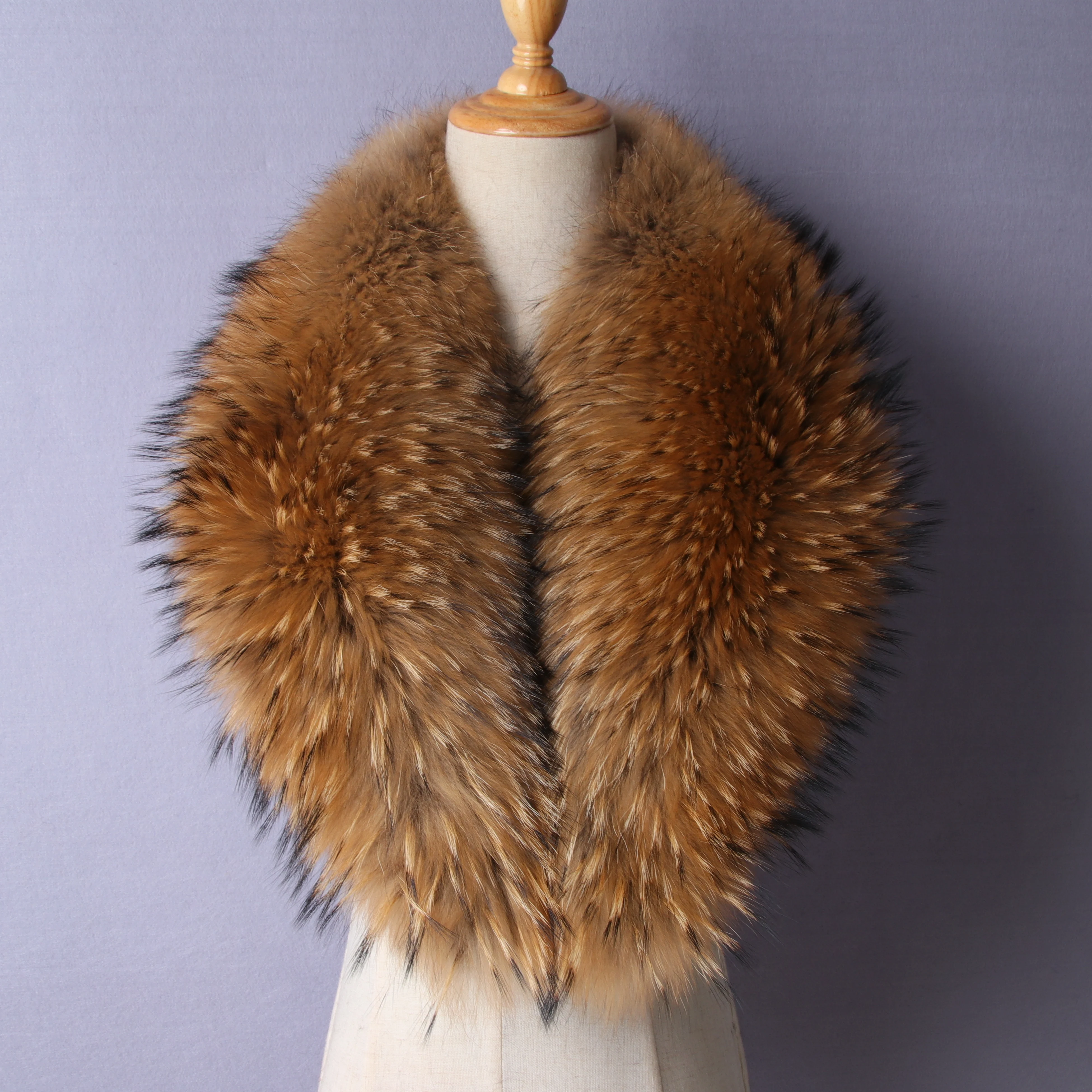 ZDFURS * Горячая Распродажа супер большой черный меха лисы воротник для шерстяная
