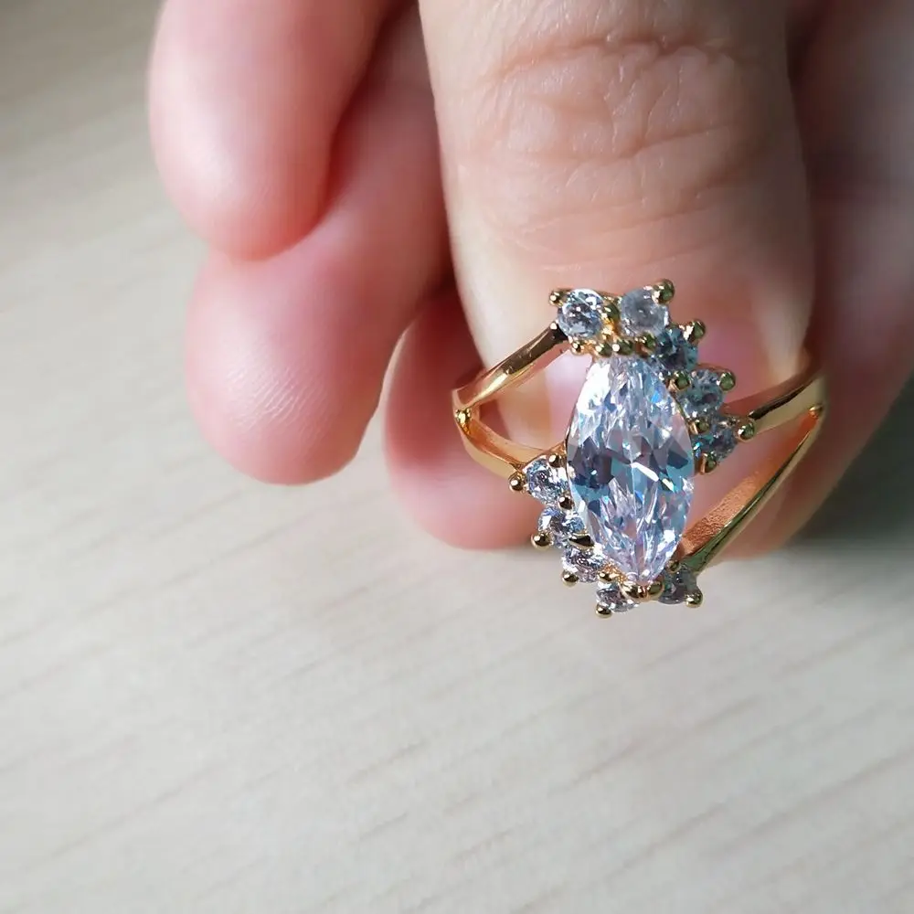 Лидер продаж обручальные кольца золотого цвета для женщин модное элегантное