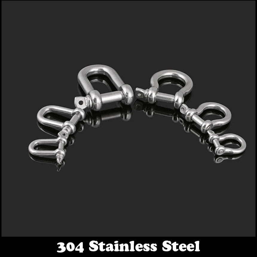 M4 M5 M6 M8 304 Stainless Steel ss O D Shape Paracord Parachute Wire Rope Boat Outdoor Camping Bracelet Screw Pin Anchor Shackle |