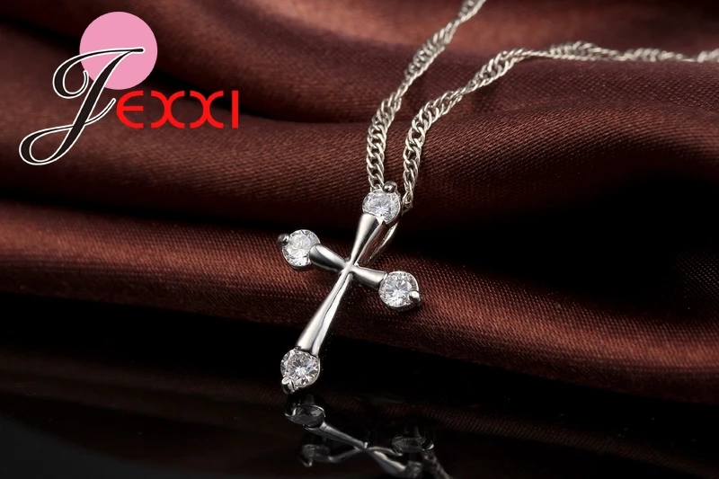 Женская цепочка из серебра 925 пробы с фианитами|cross shoulder leather bag|cross wedding ring setscross skirt