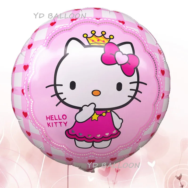 KUWANLE 10 шт./лот 45*45 см фольгированные шары Hello Kitty надувная игрушка украшение для дня