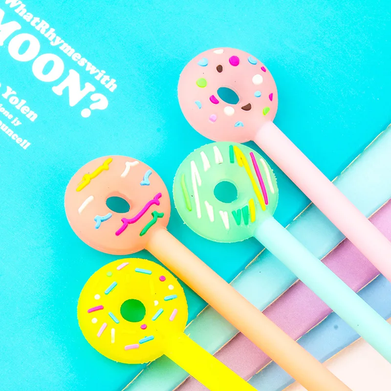 Q1 креативный мультяшный конфетный цвет сладкий Пончик нейтральная ручка