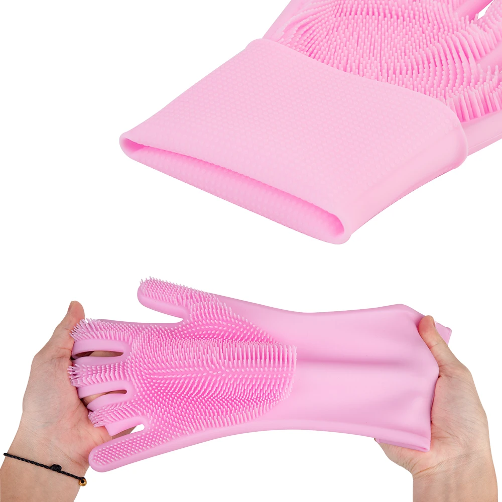 Magic Silicone Dish Washing Gloves Kitchen Accessories Dishwashing Glove Household Tools for Cleaning Car Pet Brush | Дом и сад