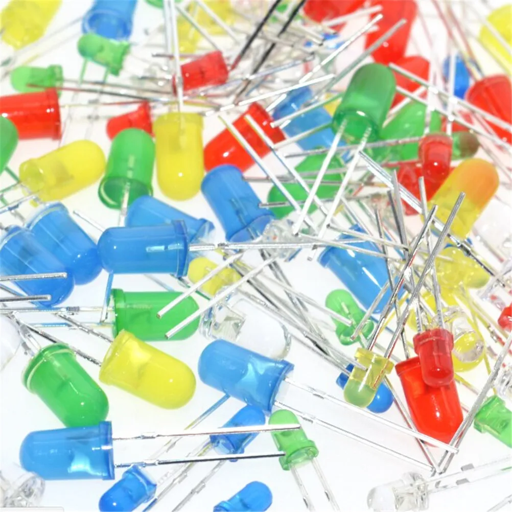 100 шт./лот 3 мм Набор круглых светодиодных Ассорти ультра яркий прозрачный