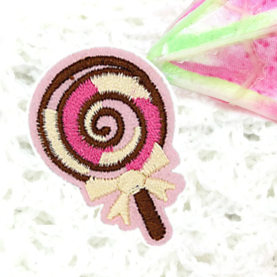 1 шт. мультяшная еда, разноцветный леденец, железная наклейка, декоративные Швейные аксессуары для одежды