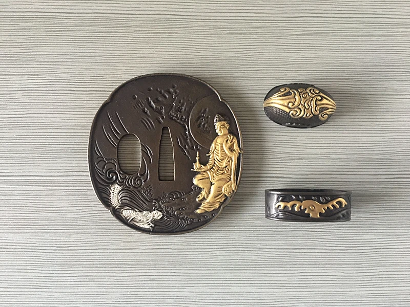 Меч Tsuba наборы японский самурай катана охранники Fuchi Kashira латунь материал металлическая фурнитура новые поставки