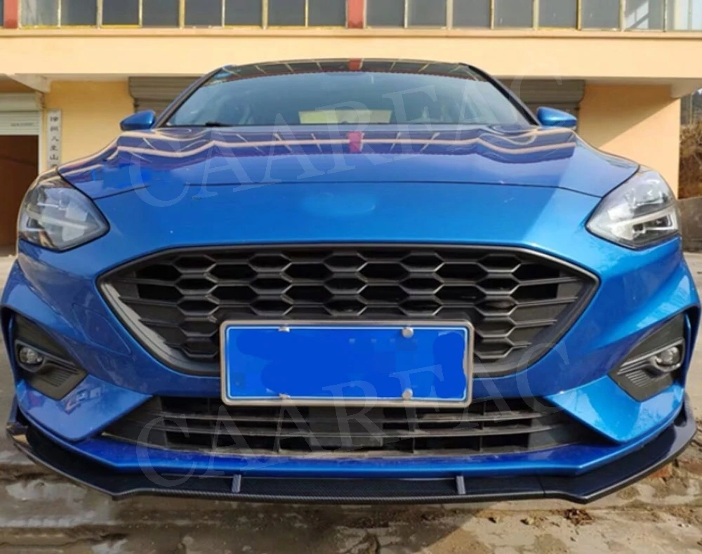 Высокое качество ABS передняя отделка спойлера ДЛЯ Ford Focus седан хэтчбек+ черная головка бампера подбородок Лопата защита