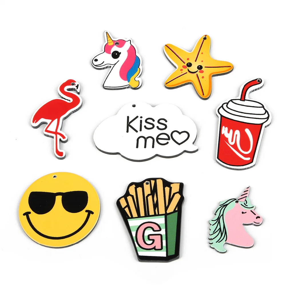 Подвеска в виде фламинго единорога морской звезды 10 шт./лот|Шармы| |