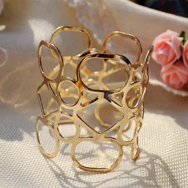

Women Fashion Jewelry Punk Metal Opening Bracelets 0ut Cuff Bangle Bracelets For Women Girls Gifts