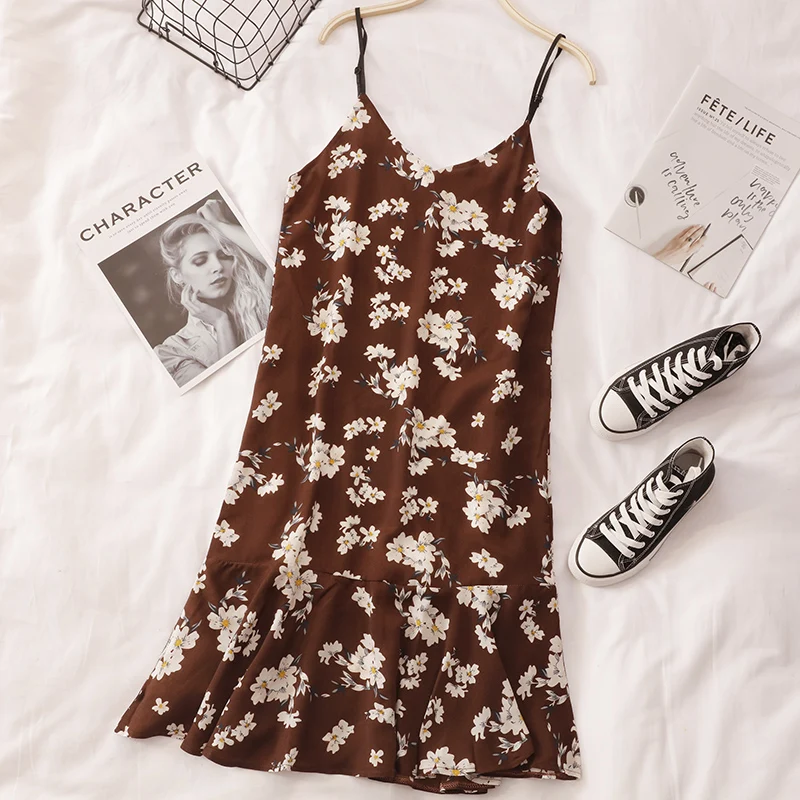 Женское платье без рукавов ftaylor винтажное на лямках с принтом треугольным